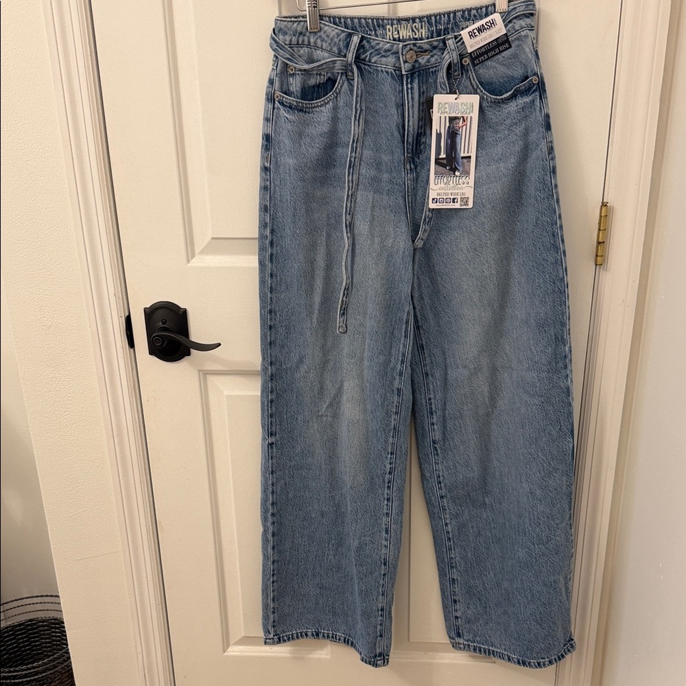 Rewash Light Blue Flare & Wide Leg Jeans NWT